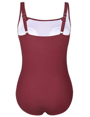 Firpearl Shirred Tank  Vintage Tummy Control Bathing Suits