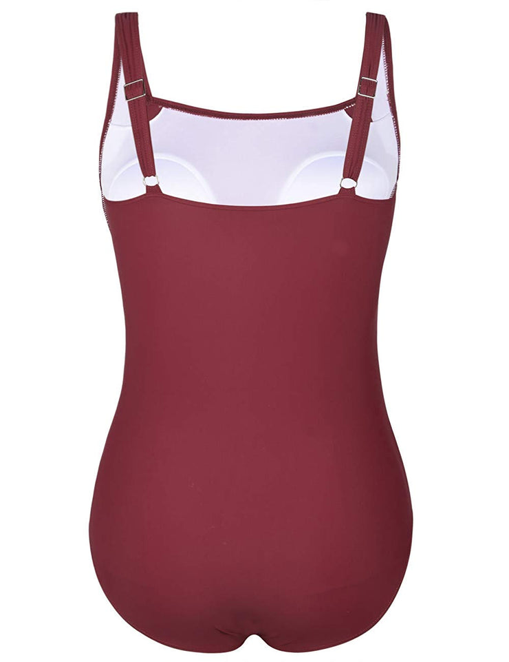 Firpearl Shirred Tank  Vintage Tummy Control Bathing Suits