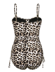 Firpearl Strapless One Piece Bathing Suit for Women Ruched Tummy Control Bandeau Swimsuits Slimming Tube Top Swimwear