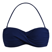 Firpearl Women Strapless Bikini Tops Retro Twist Front Bathing Suit Tops Push Up Bandeau Swimsuit