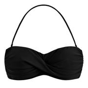 Firpearl Women Strapless Bikini Tops Retro Twist Front Bathing Suit Tops Push Up Bandeau Swimsuit