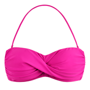 Firpearl Women Strapless Bikini Tops Retro Twist Front Bathing Suit Tops Push Up Bandeau Swimsuit