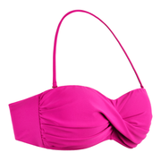 Firpearl Women Strapless Bikini Tops Retro Twist Front Bathing Suit Tops Push Up Bandeau Swimsuit