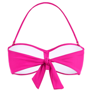 Firpearl Women Strapless Bikini Tops Retro Twist Front Bathing Suit Tops Push Up Bandeau Swimsuit
