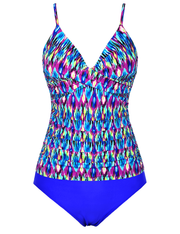 Firpearl Women's Tankini Swimsuits Twist V Neck Swim Top with Shorts Ruched Tummy Control Two Piece Bathing Suit