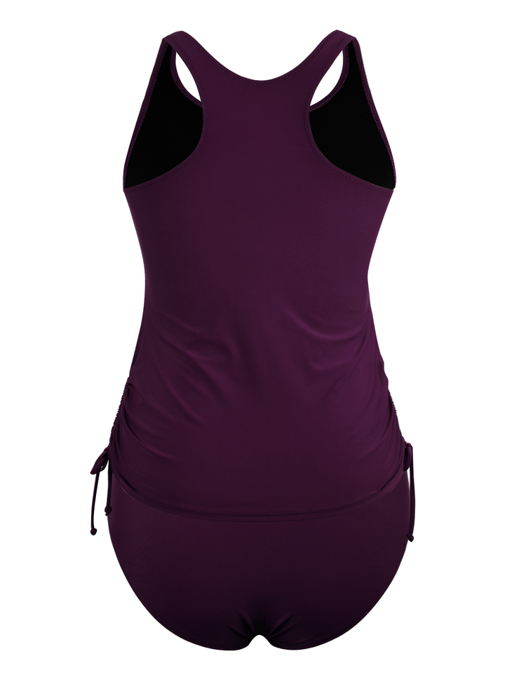 Firpearl Women's Tankini Swimsuits with Shorts Athletic Two Piece Bathing Suits Racerback Tummy Control Swimwear