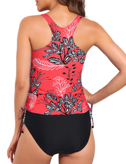 Firpearl Women's Tankini Swimsuits with Shorts Athletic Two Piece Bathing Suits Racerback Tummy Control Swimwear