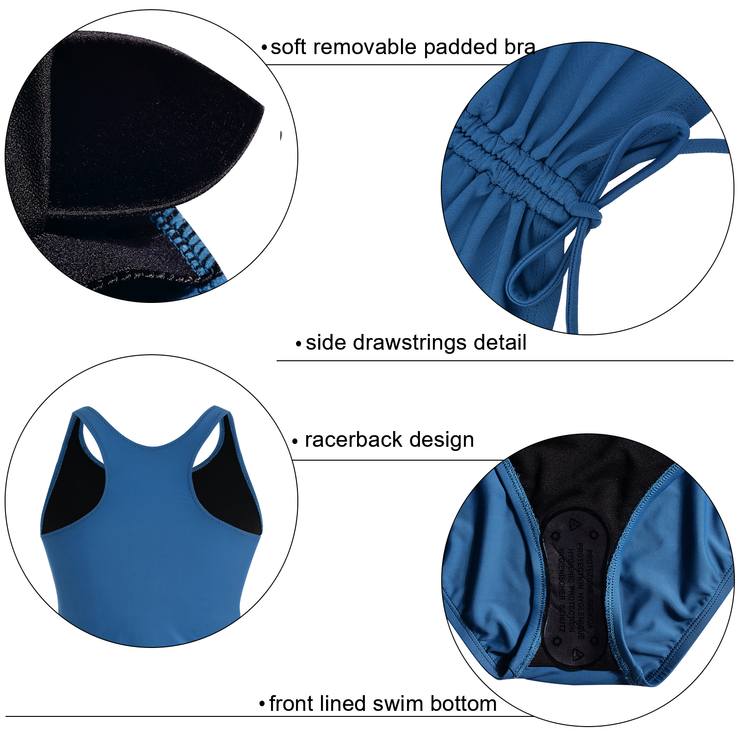 Firpearl Women's Tankini Swimsuits with Shorts Athletic Two Piece Bathing Suits Racerback Tummy Control Swimwear