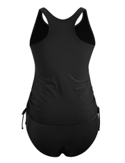 Firpearl Women's Tankini Swimsuits with Shorts Athletic Two Piece Bathing Suits Racerback Tummy Control Swimwear