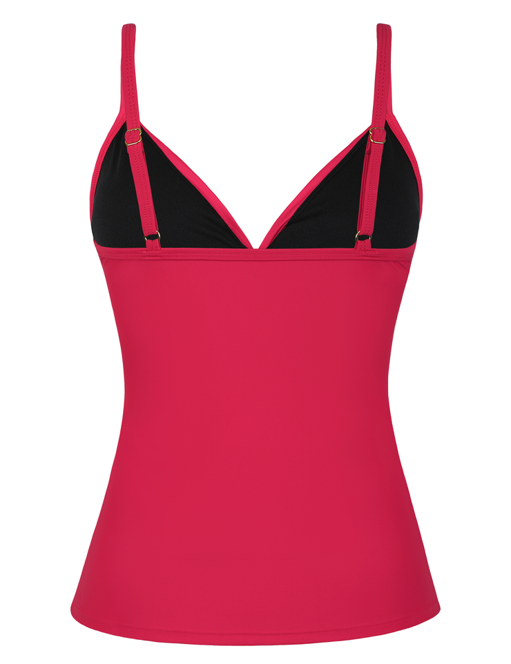 Firpearl Tankini Tops for Women Front Twist Bathing Suit Tops Ruched Tummy Control Swimsuit tops