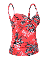 Firpearl Tankini Tops for Women Front Twist Bathing Suit Tops Ruched Tummy Control Swimsuit tops