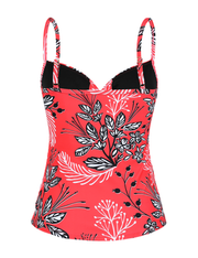 Firpearl Tankini Tops for Women Front Twist Bathing Suit Tops Ruched Tummy Control Swimsuit tops