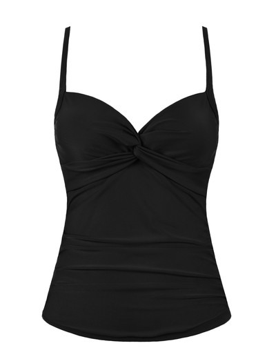 Firpearl Tankini Tops for Women Front Twist Bathing Suit Tops Ruched Tummy Control Swimsuit tops
