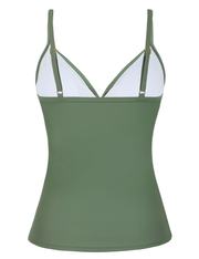 Firpearl Tankini Tops for Women Front Twist Bathing Suit Tops Ruched Tummy Control Swimsuit tops