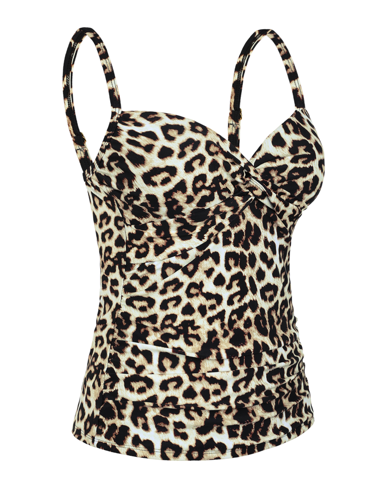 Firpearl Tankini Tops for Women Front Twist Bathing Suit Tops Ruched Tummy Control Swimsuit tops