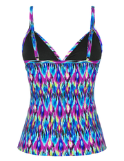 Firpearl Tankini Tops for Women Front Twist Bathing Suit Tops Ruched Tummy Control Swimsuit tops