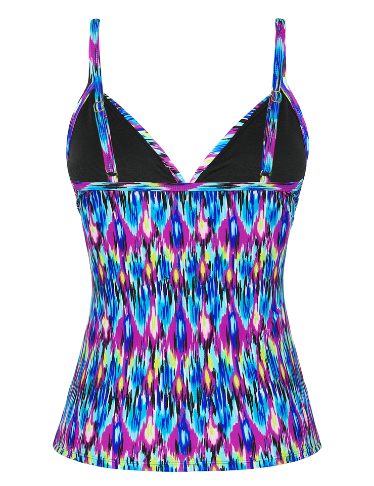 Firpearl Tankini Tops for Women Front Twist Bathing Suit Tops Ruched Tummy Control Swimsuit tops