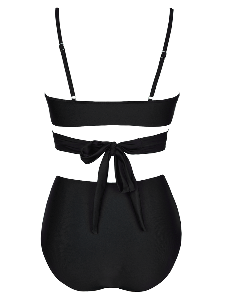 Fiprearl Women Wrap Bikini Set Push Up High Waisted Two Piece Swimsuit
