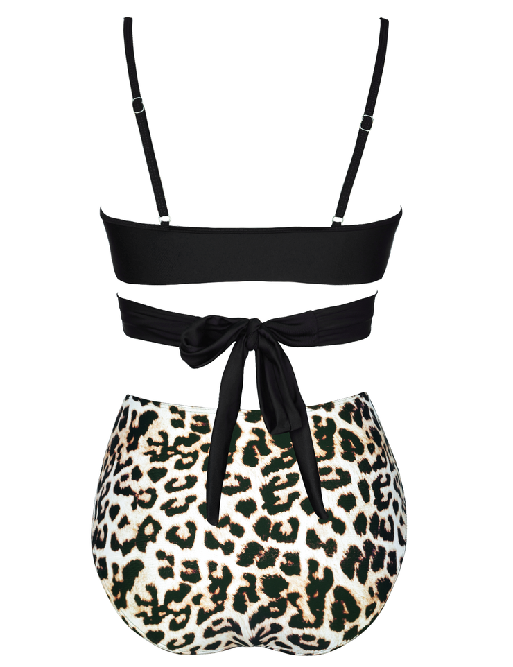 Fiprearl Women Wrap Bikini Set Push Up High Waisted Two Piece Swimsuit