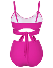 Fiprearl Women Wrap Bikini Set Push Up High Waisted Two Piece Swimsuit