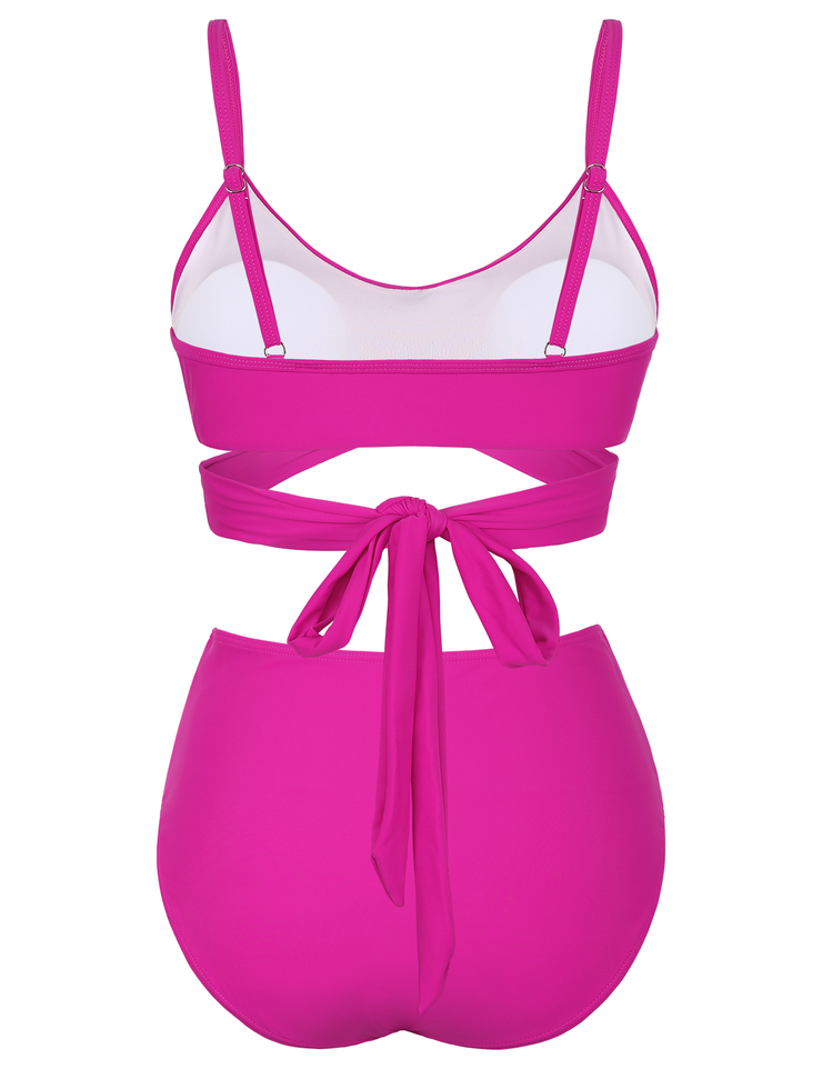 Fiprearl Women Wrap Bikini Set Push Up High Waisted Two Piece Swimsuit