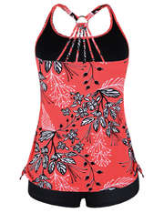 Firpearl Plus Size Bathing Suits for Women Two Piece Swimsuit Athletic Tankini Top with Shorts