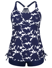 Firpearl Plus Size Bathing Suits for Women Two Piece Swimsuit Athletic Tankini Top with Shorts