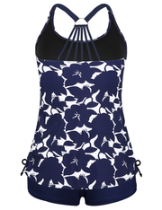 Firpearl Plus Size Bathing Suits for Women Two Piece Swimsuit Athletic Tankini Top with Shorts