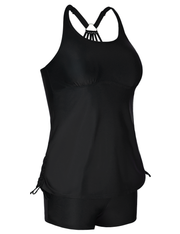 Firpearl Plus Size Bathing Suits for Women Two Piece Swimsuit Athletic Tankini Top with Shorts