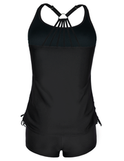 Firpearl Plus Size Bathing Suits for Women Two Piece Swimsuit Athletic Tankini Top with Shorts