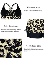 Firpearl Plus Size Bathing Suits for Women Two Piece Swimsuit Athletic Tankini Top with Shorts
