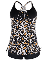 Firpearl Plus Size Bathing Suits for Women Two Piece Swimsuit Athletic Tankini Top with Shorts