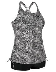 Firpearl Plus Size Bathing Suits for Women Two Piece Swimsuit Athletic Tankini Top with Shorts