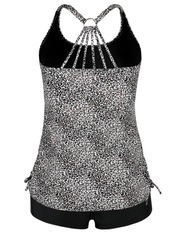 Firpearl Plus Size Bathing Suits for Women Two Piece Swimsuit Athletic Tankini Top with Shorts