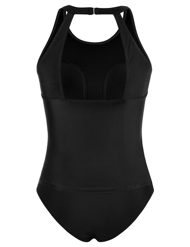 Firpearl Women's Tankini Swimsuits High Neck Tankini Tops with Swim Shorts Tummy Control Two Piece Bathing Suits