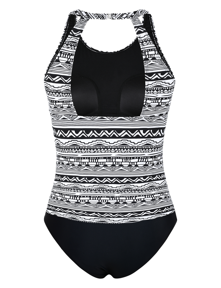 Firpearl Women's Tankini Swimsuits High Neck Tankini Tops with Swim Shorts Tummy Control Two Piece Bathing Suits