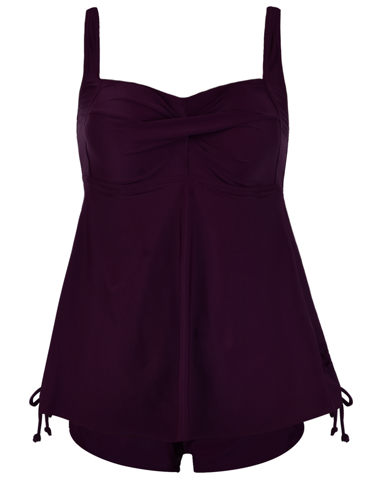 Firpearl Plus Size Tankini Swimsuits for Women Flowy Tankini Top with Shorts Two Piece Bathing Suits