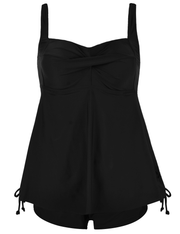 Firpearl Plus Size Tankini Swimsuits for Women Flowy Tankini Top with Shorts Two Piece Bathing Suits