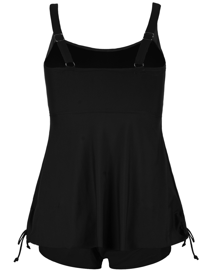 Firpearl Plus Size Tankini Swimsuits for Women Flowy Tankini Top with Shorts Two Piece Bathing Suits