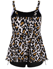 Firpearl Plus Size Tankini Swimsuits for Women Flowy Tankini Top with Shorts Two Piece Bathing Suits