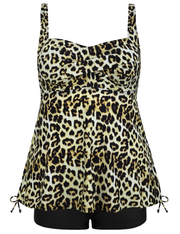 Firpearl Plus Size Tankini Swimsuits for Women Flowy Tankini Top with Shorts Two Piece Bathing Suits