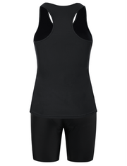 Firpearl 2 Piece Tankini Swimsuits for Women Racerback Tank Tops with Swim Capris Athletic Bathing Suit Swimwear